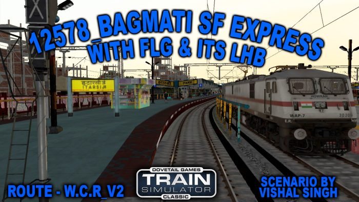 12578_BAGMATI SF EXPRESS FLG & ITS LHB COACH - Image 1